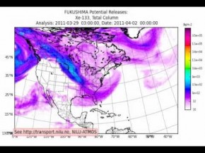 Japan Nuclear Radiation Wind Fallout Projection April 1, April